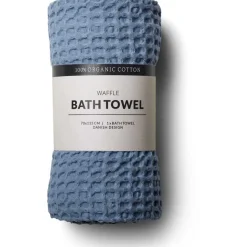 Waffle bath towels