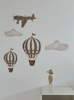 Wallsticker Retro airplane