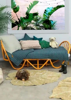 washable Rug mini Monstera Olive