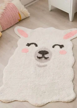 Washable Rug Smile Like a Llama